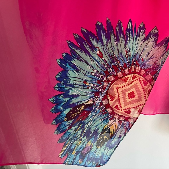 ESLEY Pink Kimono Beach Coverup - Picture 13 of 16